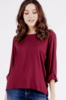Bodytalk Kemeja Wanita Ammara Maroon