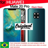 100% Original 6.39'' OLED, HDR10 LCD Replacement for Huawei Mate 20 Pro Touch Screen LYA-L09, LYA-L29 Display with Back Glass