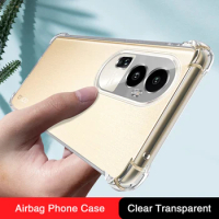 Soft Airbag Silicone Case for OPPO Reno 10 Reno10 Pro Plus Coque 10Pro Pro+ 5G Luxury Transparent TPU Original Phone Cover Funda