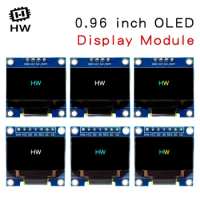 0.96 Inch OLED IIC Serial White Display Module 128X64 I2C SSD1306 12864 LCD Screen Board GND VCC SCL SDA 0.96" for Arduino Black