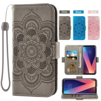 Wallet Case for LG V30 V20 V40 V50 V50S V60 ThinQ Velvet 5G Fundas Capa Magnet Card Pocket with Lanyard Purse Stand Flip Cover