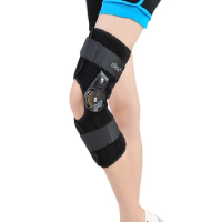 Orthopedic Hinged ROM Adjustable Sports Knee Brace Support Splint Stabilizer Wrap Sprain Post-Op Hemiplegia Flexion/Extension