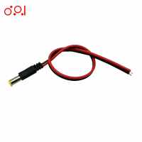 Dây nguồn DC lõi đồng nguyên chất, đầu nối nguồn camera giám sát, dây đực DC đỏ đen 30cm, cấp nguồn 