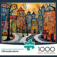 A Box of 1000 Puzzle Pieces Measuring 50*70 Cm / 19.7*27.6 Inches, Suitable for Adults. This Large P