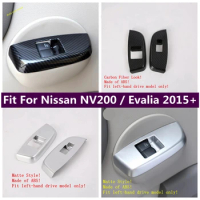 Inner Door Armrest Window Glass Lift Control Switch Button Cover Trim Fit For Nissan NV200 / Evalia 2015 - 2019 Car Accessories