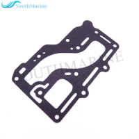 Boat Motor Exhaust Cover Gasket 350-02305-2 350023052M Fit Tohatsu Nissan Outboard Engine NS M 9.9HP 15HP 18HP 2-stroke, 2cyl
