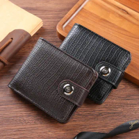 Leather Men Wallet Luxury Hasp Mens Purse Card Holders with Coin Pocket Wallets Gifts for Men Money Bag