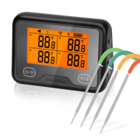 Inkbird wifi data control food bbq meat thermometers digital IBBQ-4BW for wireless grill