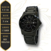 JAM TANGAN MIRAGE PRIA HITAM 8033 BRP M