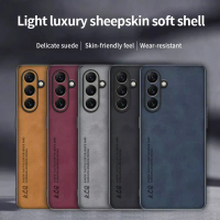 เคสหนังแกะ, ดีไซน์หรูหรา, เข้ากันได้กับ Samsung Galaxy S23 Plus, S23 FE, S23+, ฝาหลังแบบนิ่ม, สำหรับ