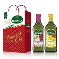 【Olitalia 奧利塔】葡萄籽油+葵花油禮盒組(1000mlx2瓶)