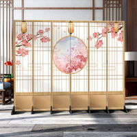 日式屏風 日式新款浮世繪和風格料理店coply攝影布景折疊屏風隔斷移動玄關『XY32137』