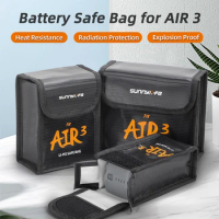 For DJI Air 3 Battery Storage Bag For DJI Drone AIR 3 Battery Explosion Proof Bag Safety Storage Bag Flame Retardant Protection