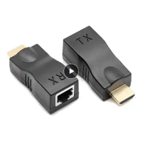 HDMI-compatible Extender 4k RJ45 Ports LAN Network HDMI-compatible Extension Up To 30m Over CAT5e / 6 hotUTP LAN Ethernet Cable