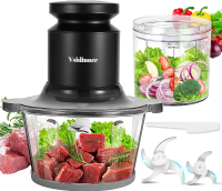 Food Processor 2.5 Cup Meat Grinder 400W Small Food Processorwith 4 Stainless Blades Electric Food C