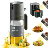 250ML Oil Sprayer for Cooking High Borosilicate Glass Olive Oil Sprayer for AirFryer Salad BBQ Baking Roasting Kitchen Tool