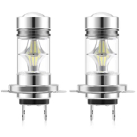 1 Pair High Power LED H7 Bulb 100W 20LED Car Fog Light Lamp Headlights 6000K White