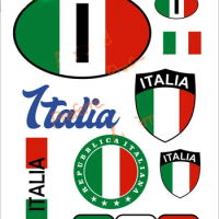 Sticker Map Sticker Sheet Car Flag Aprom Italy Sticker Map Sticker Racing Laptop Helmet Trunk Wall Vinyl Car Sticker，20x12cm
