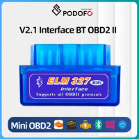 Podofo ELM327 Bluetooth V1.5 for Android Torque OBD 2 Interface OBD2 Scanner Super MINI Support OBDII Protocols Code Reader