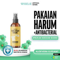 Wiselie Parfume Pewangi Pakaian Aloevera Elegant Fabric Spray dengan Aroma Menyegarkan Memberikan Ef