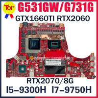 KEFU G531GW Laptop Motherboard For ASUS ROG Strix SCAR III G531 G531GU G531GV G531GW G731GW G731GV G731GU Mainboard I7-9750H