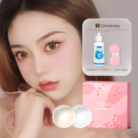 (HOT COMBO)  MAGISTER Normal Eye Softlens with Free Lenscase +120ml Solution  DIA 14.0MM  Minus Eye 
