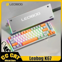 Leobog K67 Mechanical Keyboards 3mode Bluetooth Wireless Keyboard Gaming Keyboard Ice Crystal Switch Hot-Swap Rgb Esport Keyboad