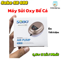Máy Sủi Oxy Cho Bể Cá Cảnh 1 Vòi SoBo SB608 Chạy Êm, Tiết Kiệm (Công Suất 1,5w)