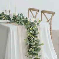 180cm Babysbreath Vine Simulation Green Plant Aesthetic Room Decoration Accessories Party Supplies Yard &amp; Garden Decors Wedding
