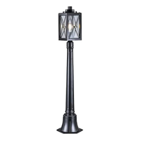 โคมไฟเสาสนาม 1 เมตร 1xE27 LUZINO รุ่น 0387-PL-1SS (BK) ขนาด 19.5 x 22.5 x 104 ซม. สีดำ