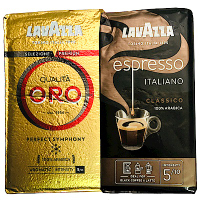 LAVAZZA ORO金牌咖啡粉(2包)＋ESPRESSO黑牌咖啡粉(2包)