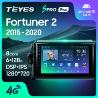 TEYES SPRO Plus For Toyota Fortuner 2 2015 - 2020 Car Radio Multimedia Video Player Navigation GPS Android 10 No 2din 2 din dvd