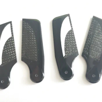 2 pairs Carbon Fiber 68mm Tail Blade For T-REX Trex 450/470/480 Helicopter
