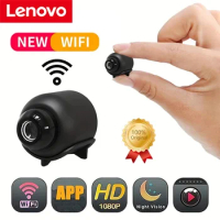 Lenovo Mini Camera Intelligent WiFi 5G Mini 4K/8K Camera Home Indoor Night Vision Safety Protection Audio Video Recorder 2024