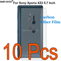 10 Pcs/Lot For Sony Xperia XZ2 5.7" Anti-fingerprint Transparent Carbon Fiber Back Film Screen Protector (Not Tempered Glass)
