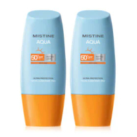 [ซื้อ 1 แถม 1] MISTINE Aqua Base Ultra Protection Matte &amp; Light Facial Sunscreen Pro SPF50+ PA++++ [40ml x 2pcs]