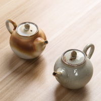 優樂悅~復古粗陶茶壺瓷壺陶瓷創意仿古小泡茶壺家用日式紅茶陶瓷茶具手沖壺 茶壺