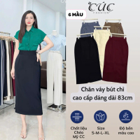 Chân váy bút chì Cúc fashion cạp cao cấp dáng dài thời trang nữ công sở đẹp đầm xẻ sau 2 ly CV277