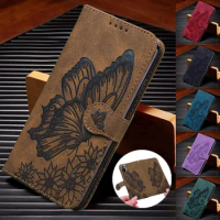 Butterfly Leather Flip Cover For Samsung Galaxy M52 A13 A33 A53 A02 A12 A22 A32 A42 A52 A52S A72 A82 5G Phone Wallet Case
