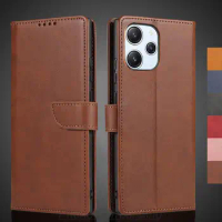 Wallet Flip Cover Leather Case for Xiaomi Redmi 12/ Redmi12 5G 4G 6.79" Pu Leather Phone Bags protective Holster Fundas Coque
