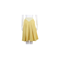 KENZO-antonio marras 黃色抓摺點點設計及膝裙