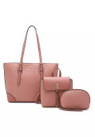 Swiss Polo 3-in-1 Women's Tote Bag + Backpack + Pouch (3合1 - 托特包 + 後背包 + 小袋) - 粉紅色