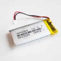 3.7V 650mAh Lithium Polymer LiPo Rechargeable Battery 602248 + JST 1.25mm 2pin For Mp3 Speaker GPS Vedio Game Bluetooth Headphon