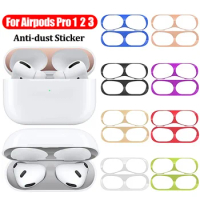 Dust-proof Scratchproof Sticker for Airpods Pro 1 2 3 Earphone Metal Cover Film for Apple Air Pods 2 1 Headphone Charging Box