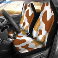 Cow Pattern Print Universal Car Seat Covers Fit for Cars Trucks SUV or Van Auto Seat Cover Protector 2 PCS