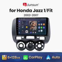 Junsun V1 AI Voice Wireless CarPlay Android Auto Radio for Honda Jazz 1Fit 2002-2007 4G Car Multimedia GPS 2din autoradio