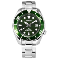 【SEIKO 精工】綠水鬼 PROSPEX 潛水錶 機械錶 防水200米 不鏽鋼手錶 綠色 45mm(6R35-00A0G.SPB103J1)