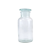 【工具達人】大口瓶 糖果罐 化工瓶 玻璃罐 500ml 消毒玻璃瓶 玻璃瓶蓋 酒精瓶 玻璃試劑瓶(190-GB500)