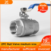 304 stainless steel ball valve medium thickened two-piece internal thread 316L valve switch 4 in 6 in 1 inch DN15