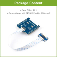 Waveshare Universal E-Paper Raw Panel Driver Shield(B) For NUCLEO/Arduino, Onboard MX25R6435F Flash Chip, Expanding External RAM